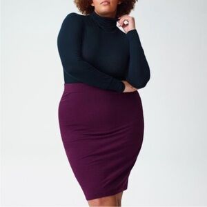 Universal Standard Danube Jersey Skirt Pencil Elastic Waistband XS 10-12